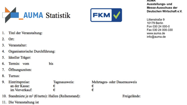 FKM-Statistik – Erhebungsbogen
