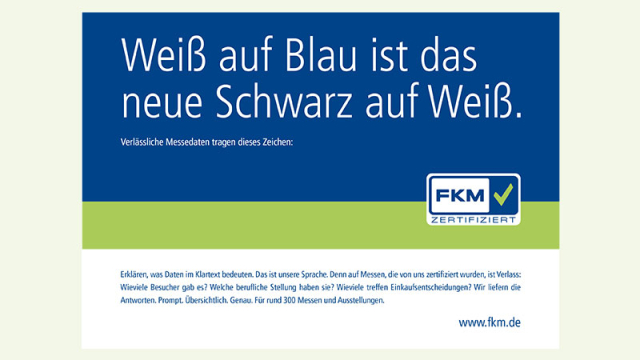 FKM Anzeige, Motiv "Weiß/Blau, alle Formate