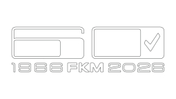 60 Jahre FKM, weißes Logo